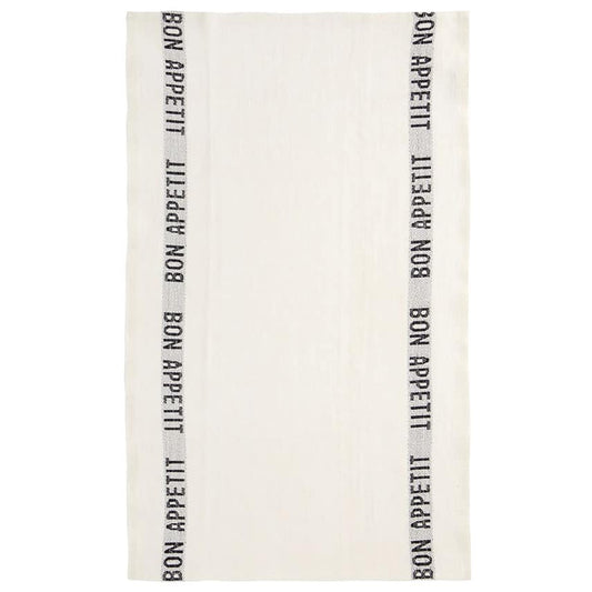 Bon Appetit Tea Towel - White/Black