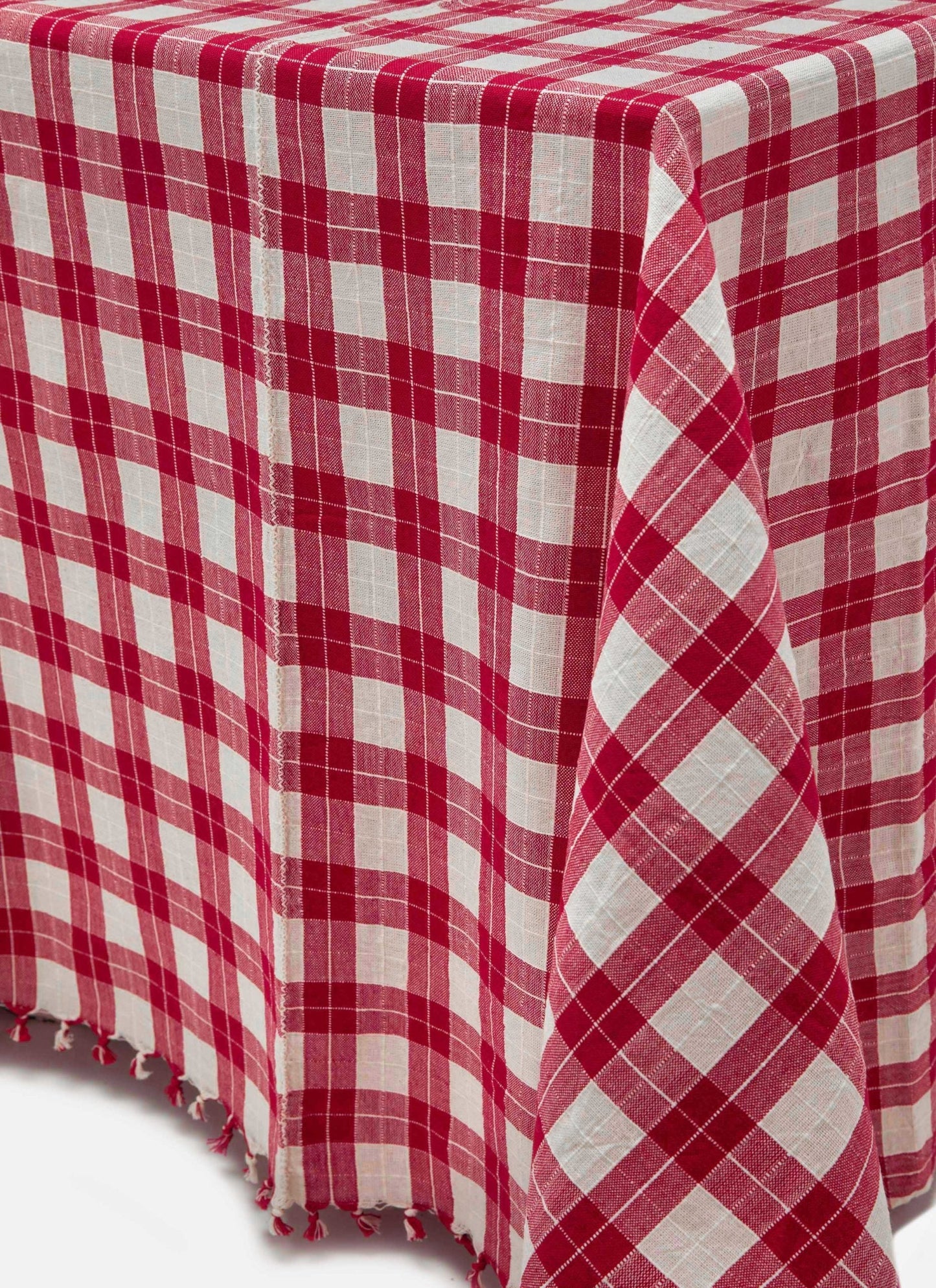 Annabelle Plaid Red Tablecloth