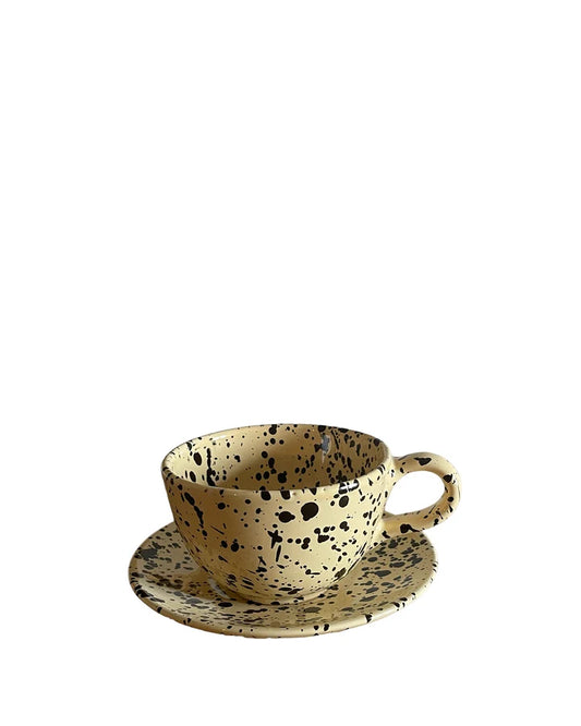 Ceramic Breakfast Cup and Plate