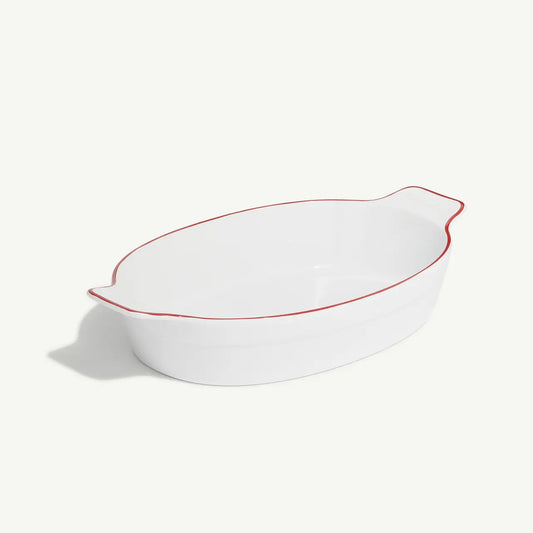 Porcelain Oval Gratin Baking Dish