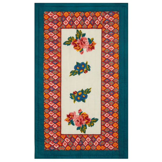Lisa Corti Lisa Bouquet Cream Reversible Quilt