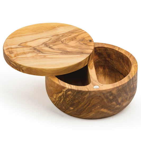 Olive Wood Box with Swivel Lid